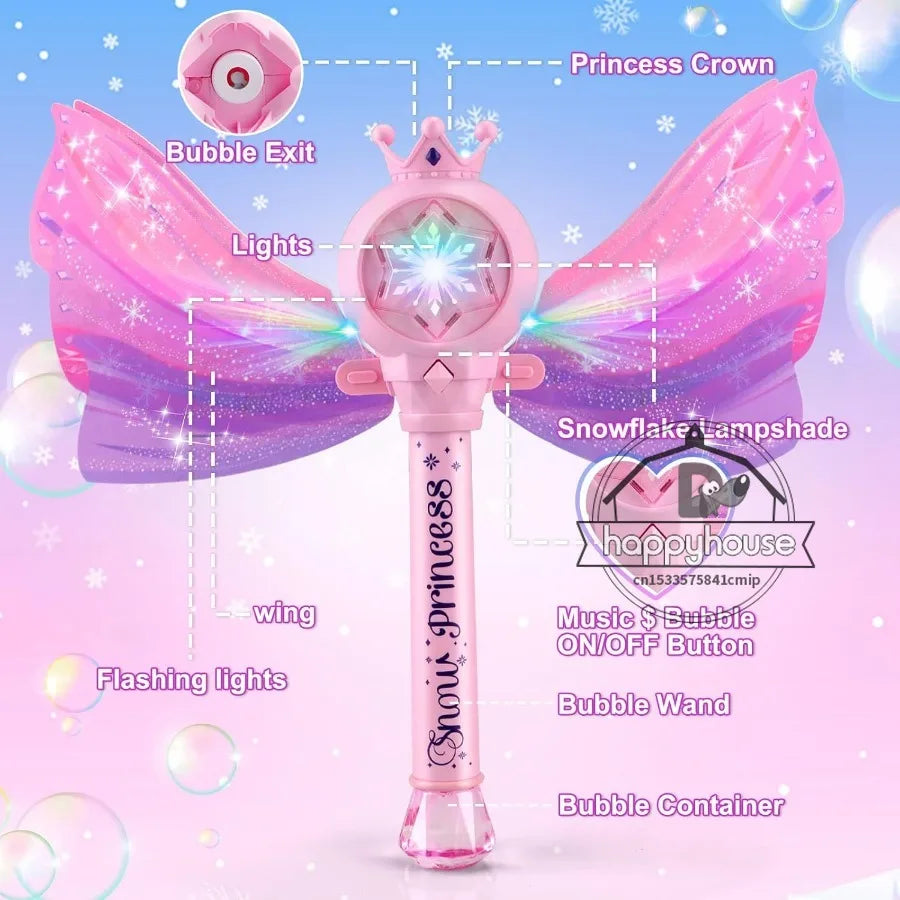 Carvallo LED Bubble Gun | Automatisk såpbubbelmaskin för barn | 360° läckagesäker | Med LED-ljus och astronautdesign Carvallo