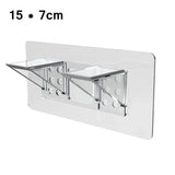 Carvallo ClearFix | Transparent shelf and drawer divider | For cabinets, compartments & bookshelves | 15×7 cm Carvallo