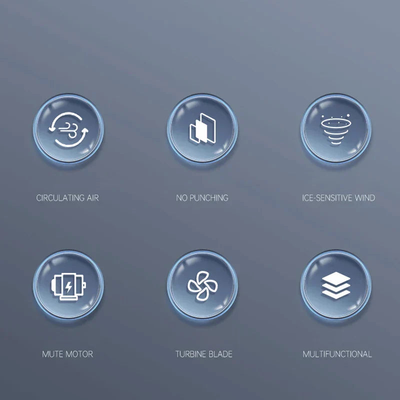 Bärbar bladlös luftkonditionering med USB-laddning och 3 hastigheter Carvallo