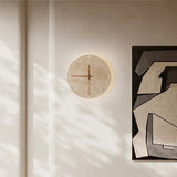 RoyaleGlow Elegant Wabi-Sabi Naturlig Sten Klocka - Tidlös Heminredning Carvallo