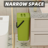 Carvallo Mini Soptunna | Med Lock | Hängande & Väggmontering | Kompakt & Luktblockerande | För Kök, Bad & Kontor Carvallo