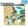 Carvallo Sandleksaker Set för Barn | Fällbar Hink & Tillbehör | Perfekt för Strand, Trädgård & Sandlåda Carvallo