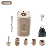 Carvallo Mini Luftpump | Ultra Kompakt & USB-C Uppladdningsbar | 5 Munstycken | 200L/min Effekt Carvallo