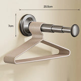 Carvallo FlexiHang | Teleskopfäste med sugkopp | Justerbar & borrfri | För badrum, hall & tvättstuga Carvallo