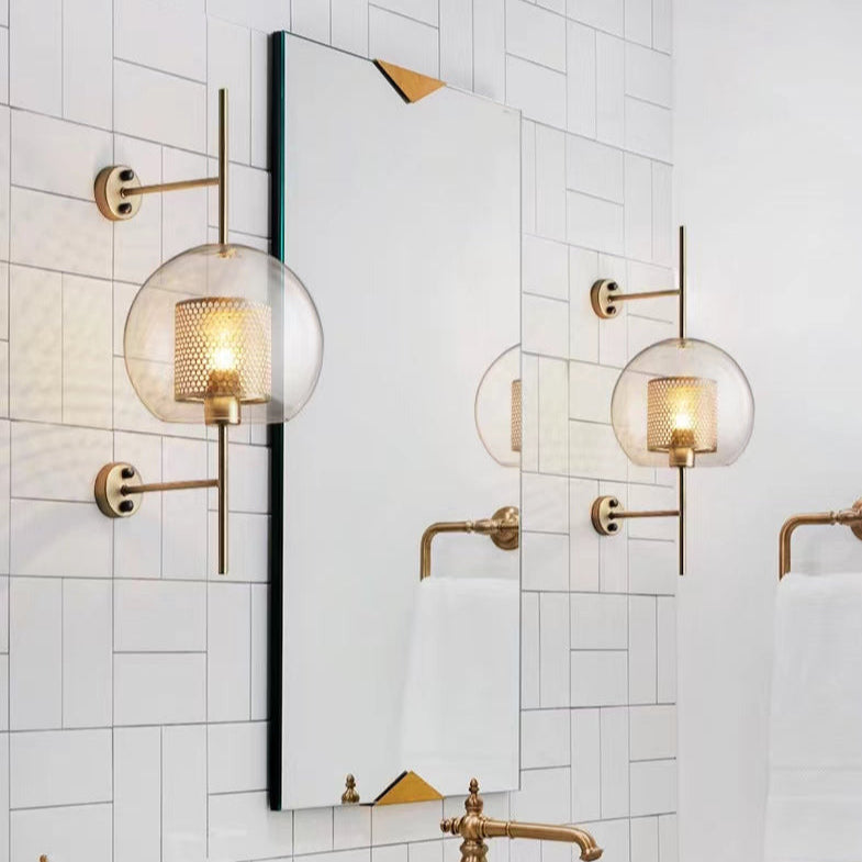 Rayvia Adriel - Modern honungskaka mässing & glas vägglampa Carvallo