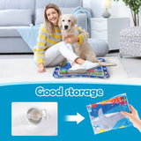 Carvallo | Interaktiv vattenspelmatta för katter och hundar | Svalkande sommar-spelmatta | Upplåsbar och bärbar | 65 cm / 100 cm Carvallo