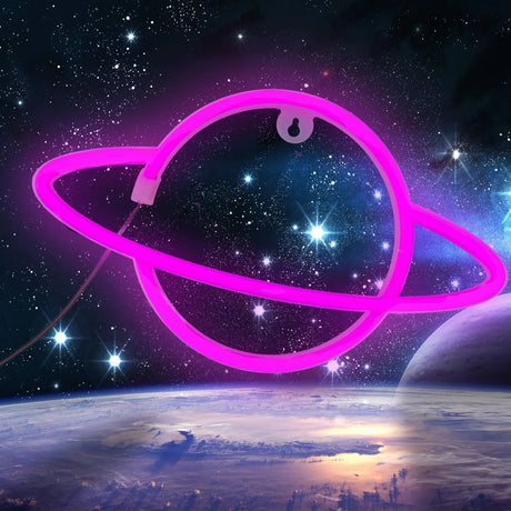 SpaceGlow Ljus - Dekorativ Neon Party LED Vägglampa Carvallo