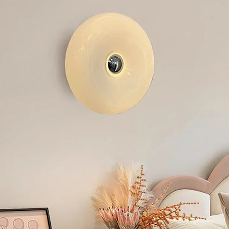 RoyaleGlow Modern Donut Glass Wall Lamp – Tricolor Dimmable LED Vägglampa för Stilig Heminredning Carvallo