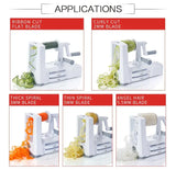 Royallure 7-bladig grönsaksspiralisator – Zucchini-nudeltillverkare och zoodle-tillverkare med sugkopp och förvaringskorg Carvallo