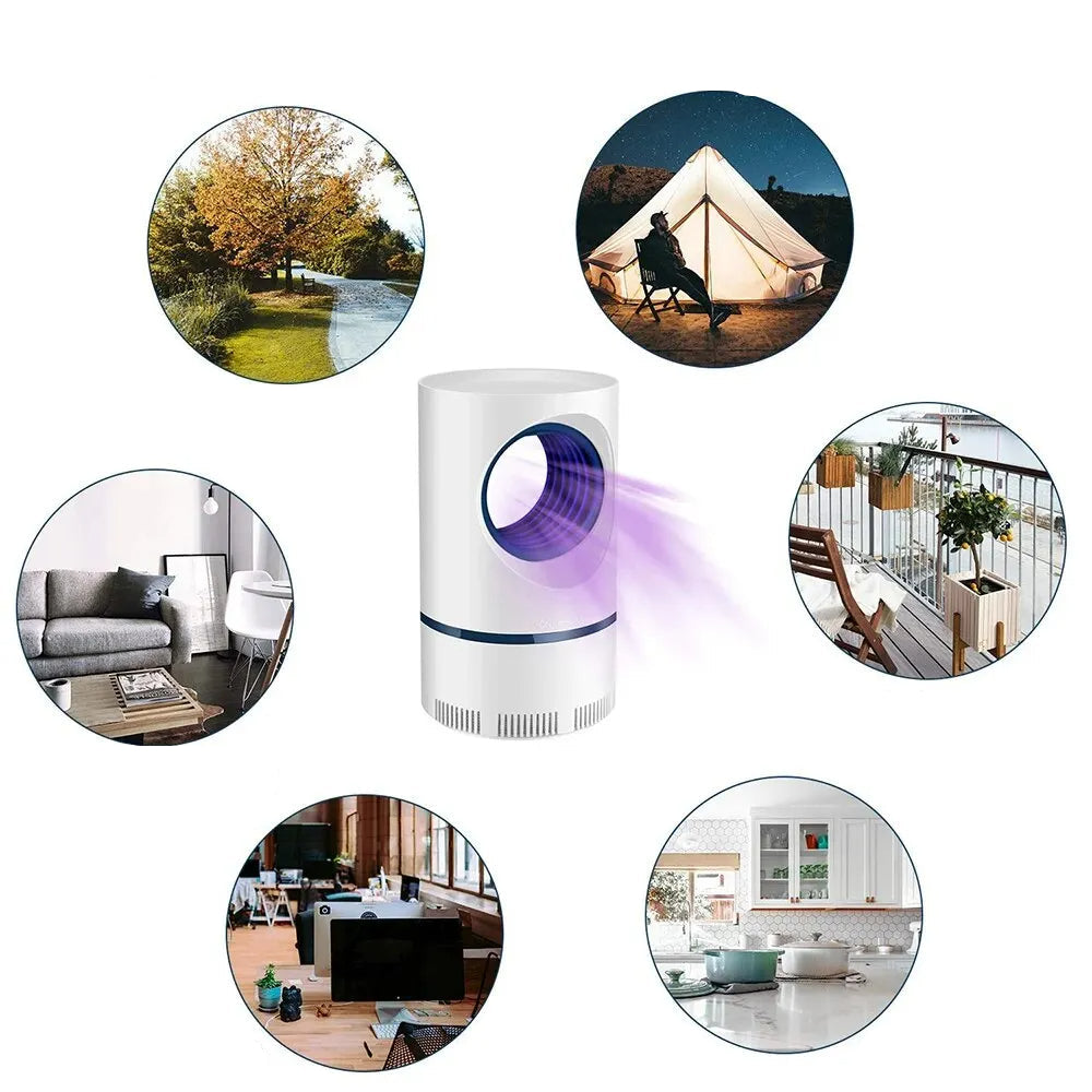 NightGuard – Elektrisk myggdödare med 365 nm ljus och ljudlös vakuumteknik Carvallo