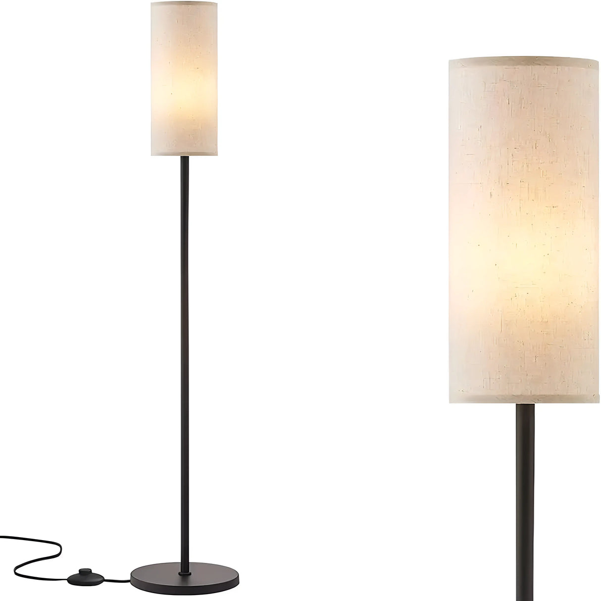 Rund Golvlampa i Modern Design – Dimbar E27 Ljuskälla Hemnix