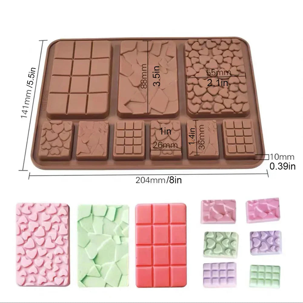 Carvallo Silikonform | 3D-chokladform i Dubai-design | Tunna plattor & fondant | För praliner, dekoration & bakverk Carvallo