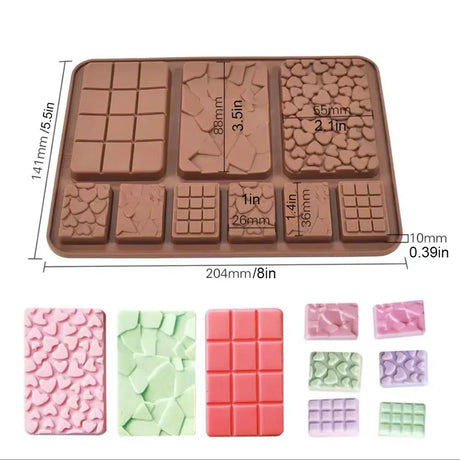 Carvallo Silikonform | 3D-chokladform i Dubai-design | Tunna plattor & fondant | För praliner, dekoration & bakverk Carvallo