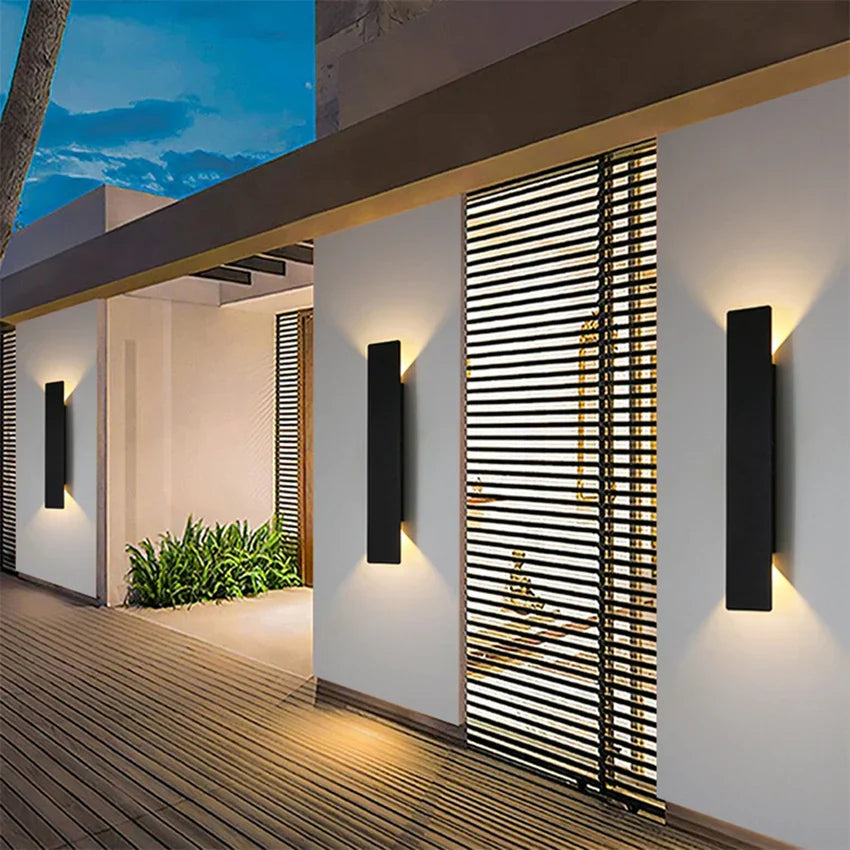 Utomhus Svart LED Vägglampa Aluminium Modern Carvallo