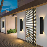 Utomhus Svart LED Vägglampa Aluminium Modern Carvallo