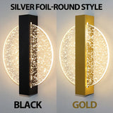 Modern LED Vägglampa med Guldblad Finish – Akryl Väggsconse för Inomhus Sovrum och Vardagsrum Belysning Carvallo