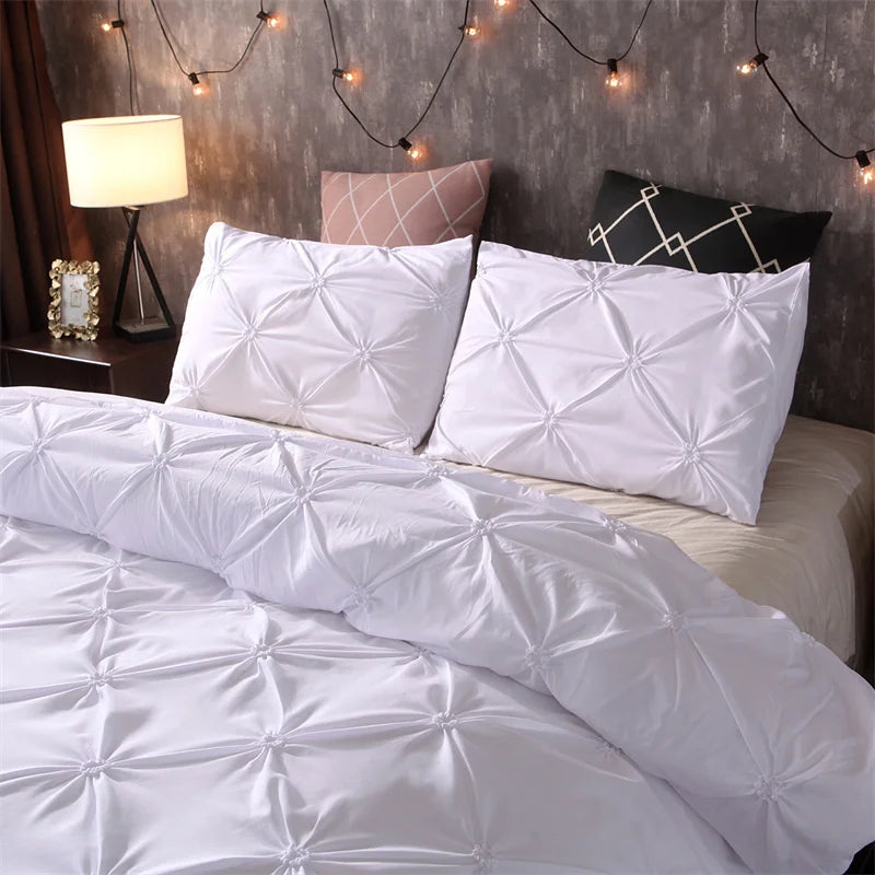 Carvallo – Pintuck Duvet Cover Set med Elegant Diamantstruktur Carvallo