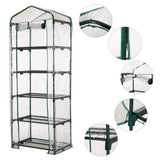 Carvallo Mini Transparent PVC-växthusfolie | Vattentät & UV-beständig | För 2–5 våningar | Med dragkedje-framdörr Carvallo