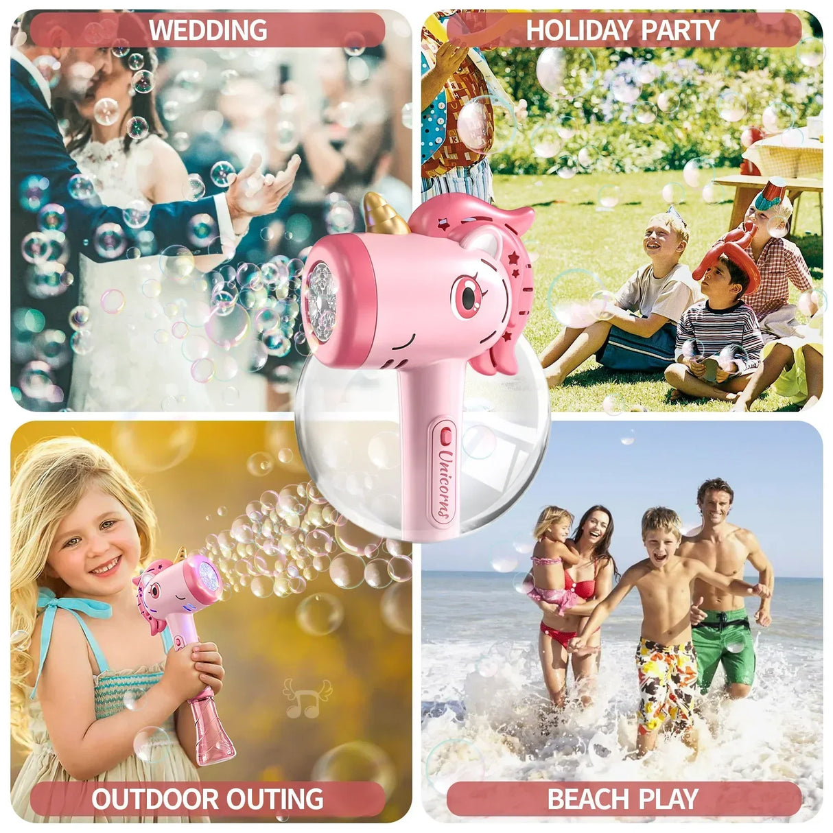 Carvallo Såpbubblestav UniMagic Bubble Wand | Med Ljus effekter | För barn & småbarn | Perfekt för trädgård & sommarfester Carvallo