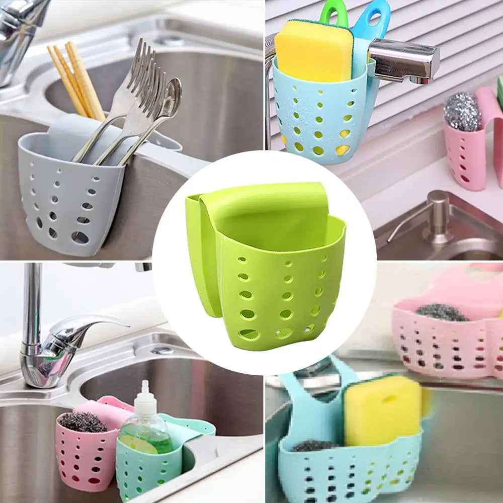 Carvallo-Organizer DuoGrip | Sadel-design i silikon för dubbelhandfat | Svamp- & tvål-hållare | Flexibel & halkfri Carvallo