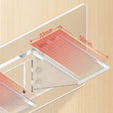 Carvallo ClearFix | Transparent shelf and drawer divider | For cabinets, compartments & bookshelves | 15×7 cm Carvallo