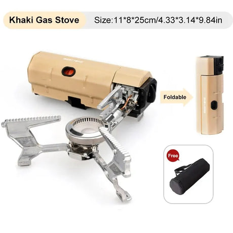 Carvallo Gaskocher FLAMETRA FoldPro 2670W | Fällbar & Bärbar | Rostfritt stål | Med tändning & säkerhetssystem Carvallo