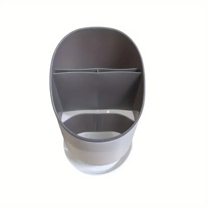 Carvallo bestickshållare med avrinning | Flerlagrad köksorganisatör för ätpinnar, skedar & bestick | Hygienisk & lätt att rengöra Carvallo