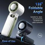 Carvallo 3-i-1 Bärbar Fläkt F5PRO | Hängande, Bord- & Handfläkt | 38000 mAh Batteri | LED-display & Omedelbar kylning Carvallo