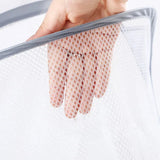 Carvallo WashHang Vägghängande Tvättkorg | Fällbar & Andningsbar | Med Bärhandtag | 30×18×40 cm | Grå/Vit Carvallo