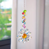 Carvallo-Suncatcher LumiMargarita | K9-Daisy-Regnbågsfångare | Fönster- & Trädgårdsdekoration | 32 cm | Gåvoidé för Hemmet Carvallo