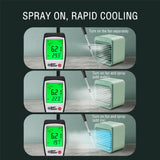 Carvallo Mini AirCooler | Bärbar 3-i-1 USB-fläkt med luftfuktare och kylfunktion | 3 lägen | 2500 mAh batteri | För kontor, resor och hem Carvallo