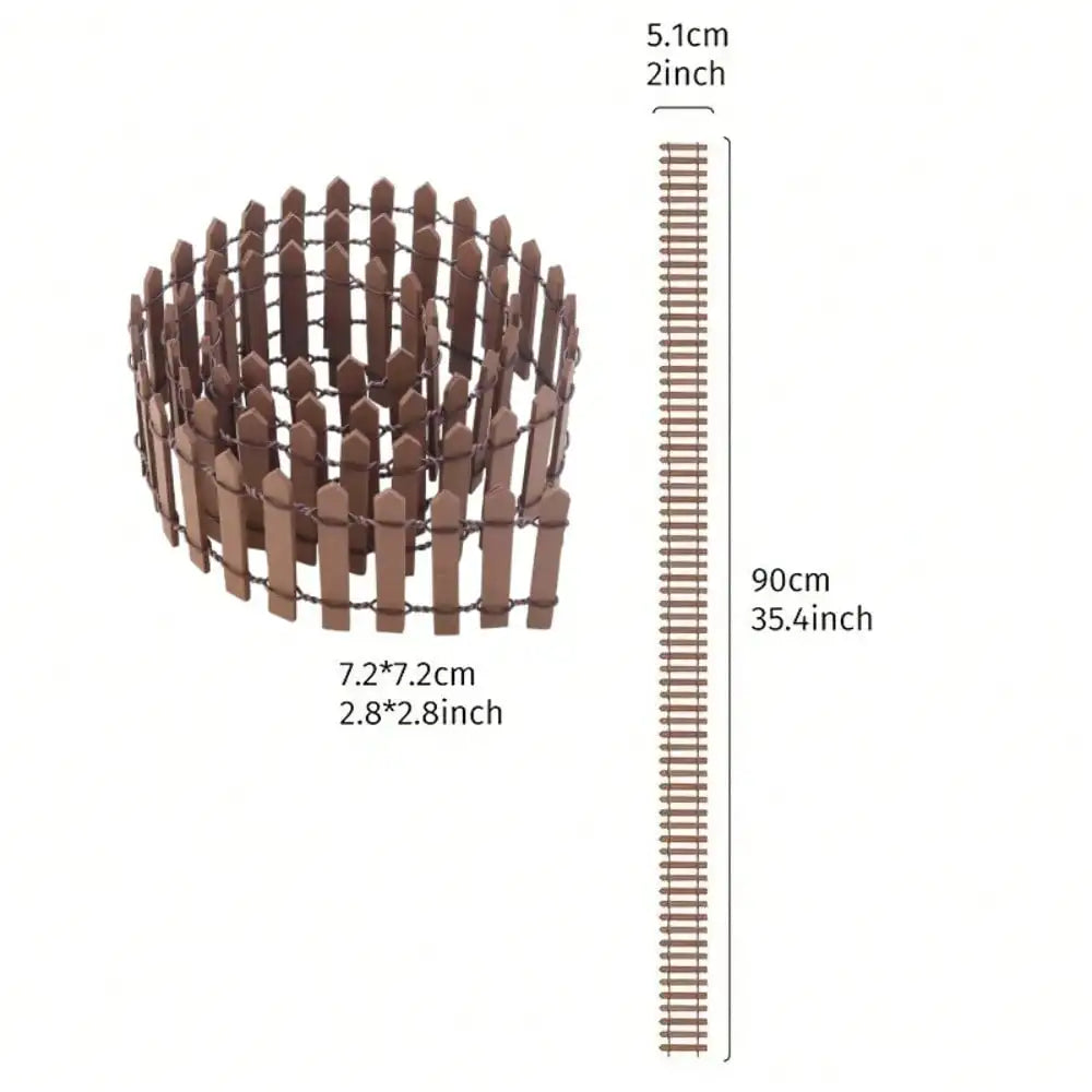 Carvallo Miniature Wooden Fence for Fairy Garden & Decor | 1 Piece | For Flower Pots, Mini Landscapes & Room Decor | Natural Decor for Home & Garden Carvallo