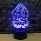 LumiBuddha - 3D LED Nattlampa med Färgförändring och Meditativ Atmosfär Carvallo