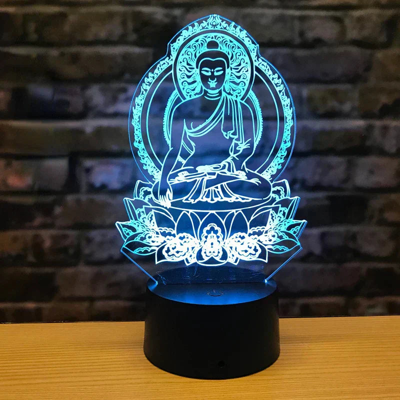 LumiBuddha - 3D LED Nattlampa med Färgförändring och Meditativ Atmosfär Carvallo