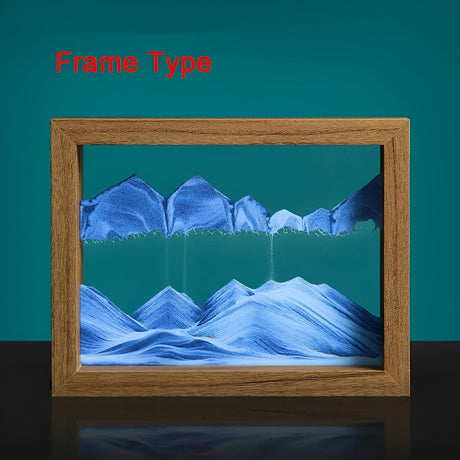 Sands bild med rörelseffekt – Fängslande väggdekoration i träram | Fyrkantigt format Carvallo