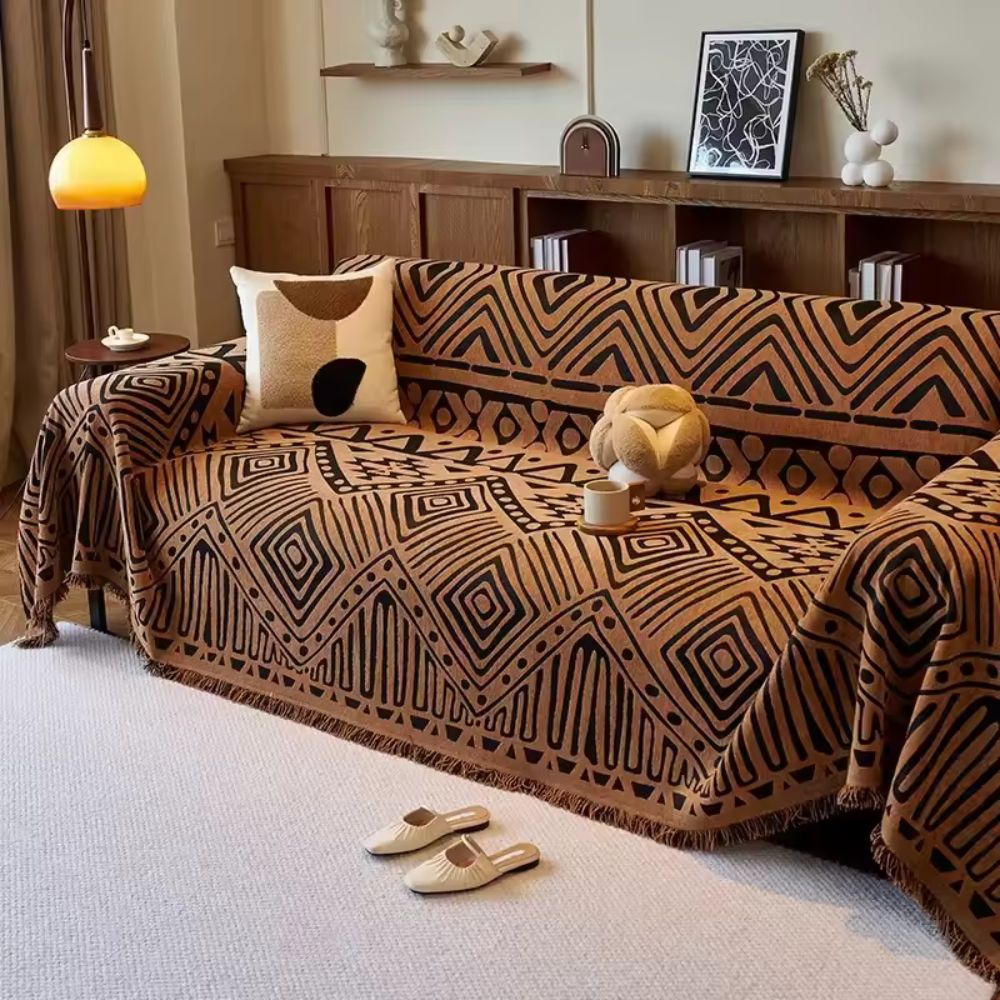 Savanna Geo Chenille Sofföverdrag Carvallo