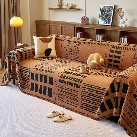 Savanna Geo Chenille Sofföverdrag Carvallo