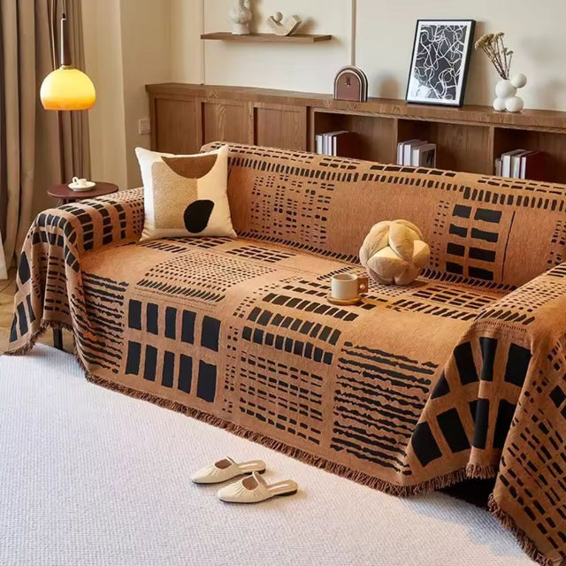 Savanna Geo Chenille Sofföverdrag Carvallo