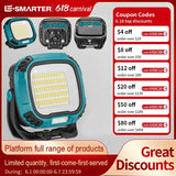 Carvallo ProBeam Återuppladdningsbar LED-arbetslampa med magnet & krok | 180° vridbar | Campingskapa med varningsljus & USB-utgång | Modell W892 Carvallo