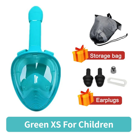 Carvallo Snorkelmask Helansikte | 180° Panorama View | Anti-dimma & läcksäker | För barn, ungdomar & vuxna Carvallo