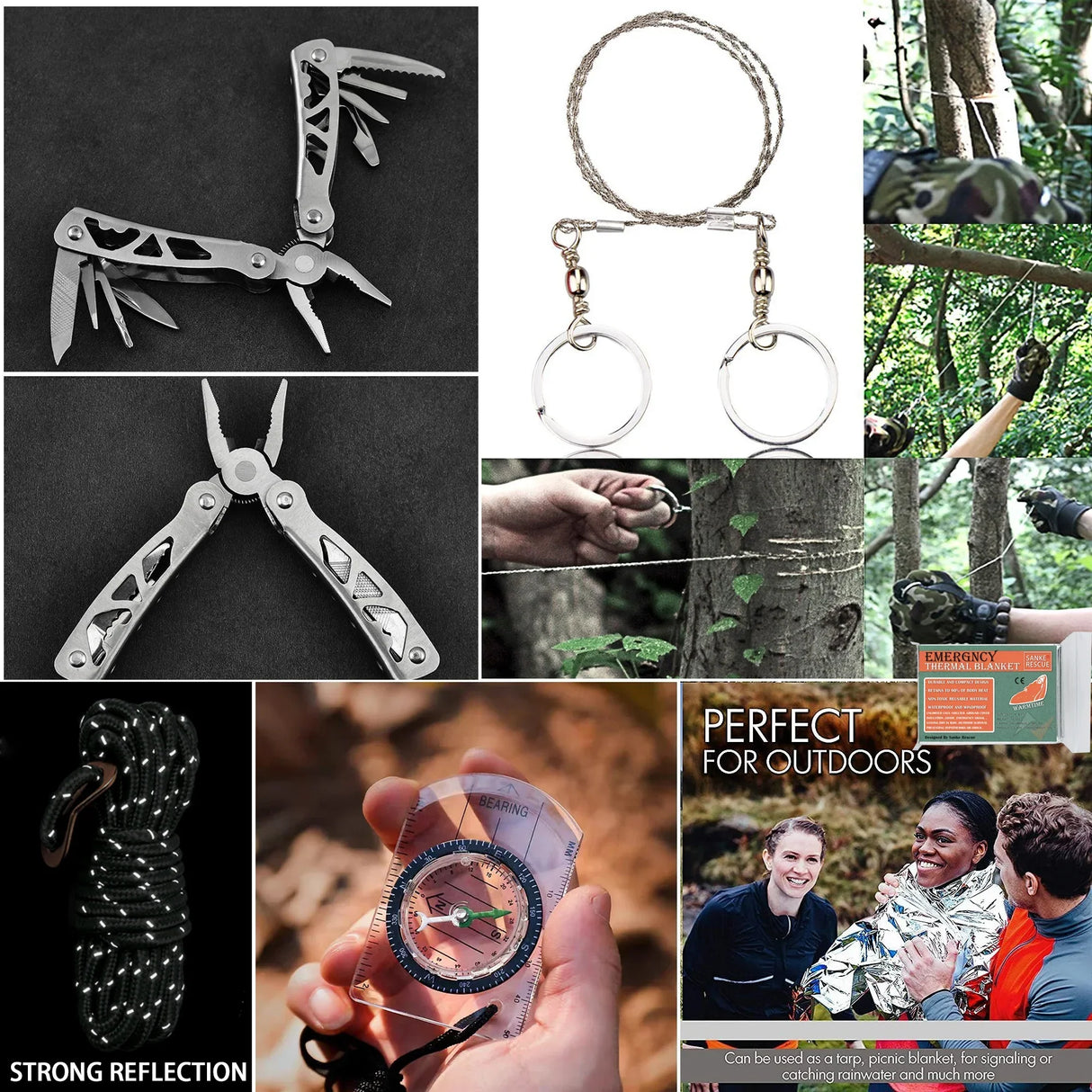 Carvallo Nödsats | 24-delat utomhussurvivalkit med första hjälpen-utrustning | För vandring, camping, katastrofskydd & äventyr Carvallo