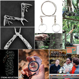 Carvallo Nödsats | 24-delat utomhussurvivalkit med första hjälpen-utrustning | För vandring, camping, katastrofskydd & äventyr Carvallo