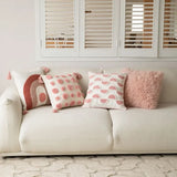 Carvallo – Geometrisk Tofthandduk Kuddöverdrag med Broderi & Lyxig Textur Carvallo