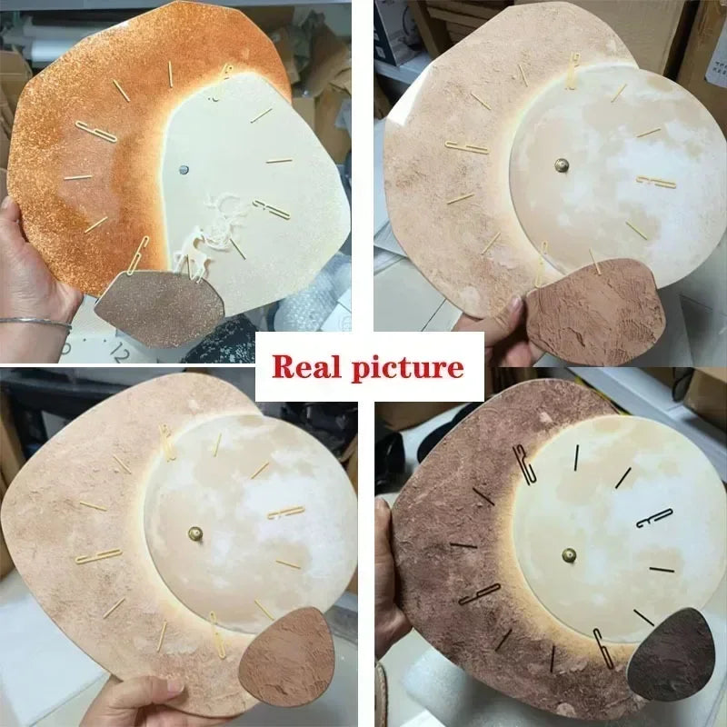 CreamWind - Modern Väggklocka med Tyst Visare och Valfritt Ljus Carvallo