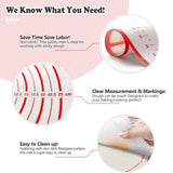 BakeFlex™ Silikonbakmatta | Extra Tjock & Non-stick | Med Måttskala | Perfekt för Utbakning av Deg, Fondant & Bakverk Carvallo
