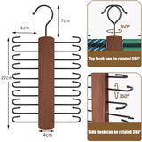 Carvallo Krawattenhalter av trä | 20 krokar | Svängbar & halkskydd | Platsbesparande bälte- & halsdukförvaring Carvallo