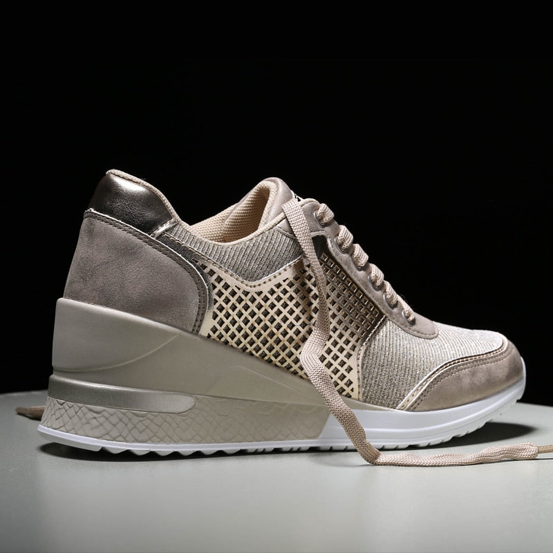 Women's Lace-Up Wedge Sneakers-Shoes for Men-Hemnix-Hemnix