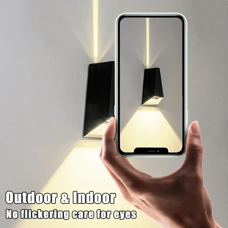 Carvallo WallBeam LED vägglampa utomhus & inomhus | IP66 vattentålig | Varma vita ljus | 4W/5W/6W | Svart Carvallo