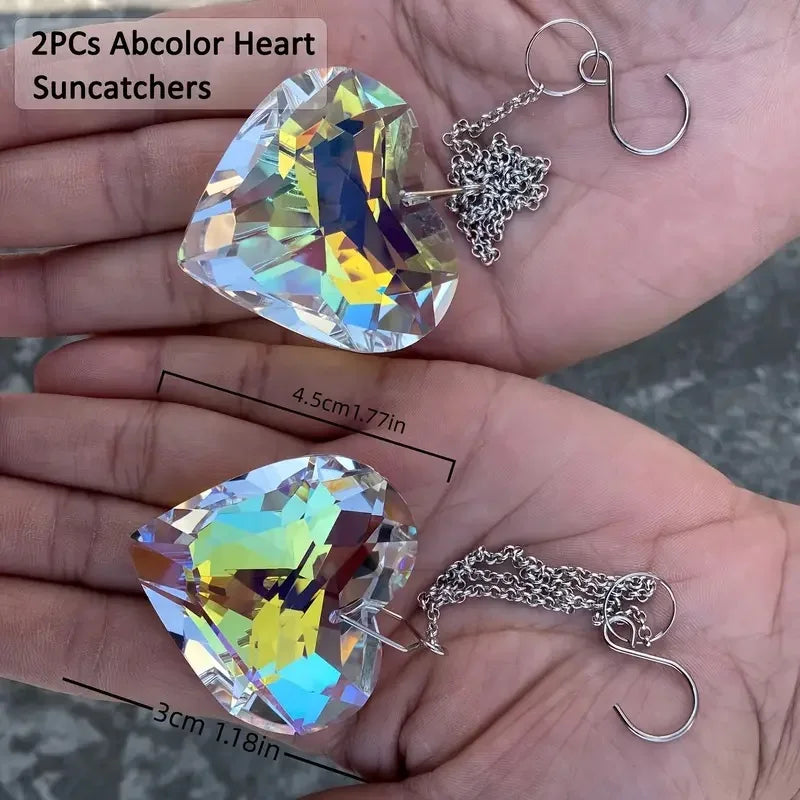 Carvallo LumiKristall Duo | 2-pack Kristallprismor | Regnbåsfångare för fönster, balkong och trädgård Carvallo