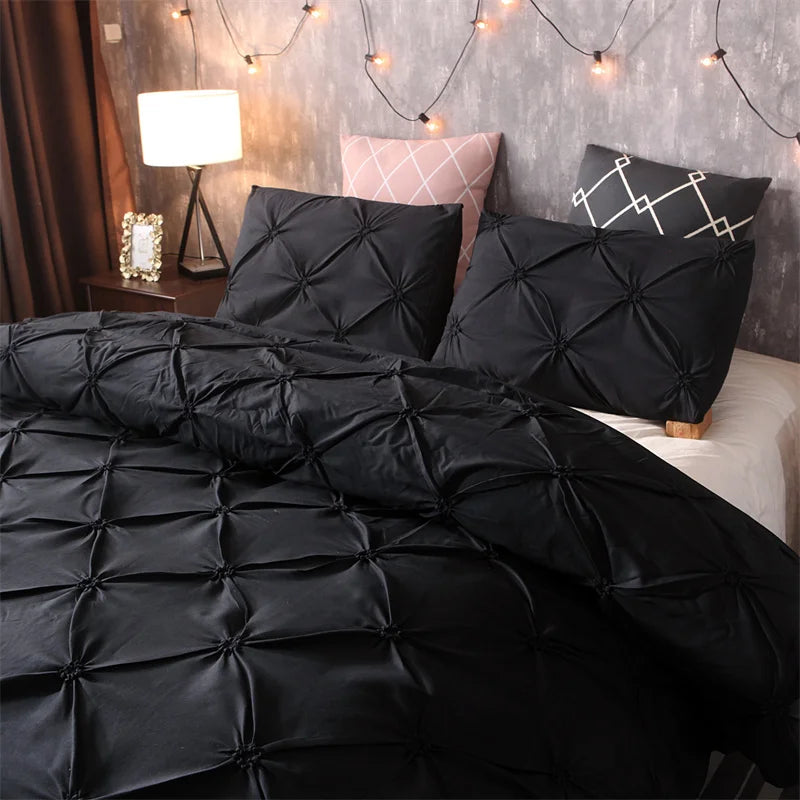 Carvallo – Pintuck Duvet Cover Set med Elegant Diamantstruktur Carvallo